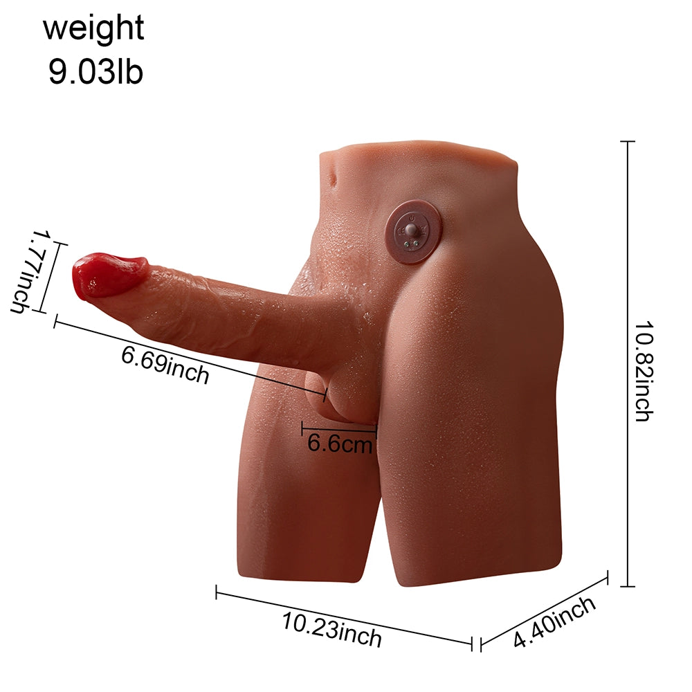 Kyle-9.03LB Male Sex Torso With 6.69″ Auto-Telescoping Dildo